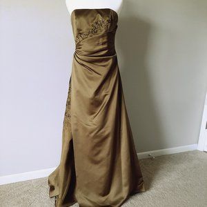 Formal olive green dress